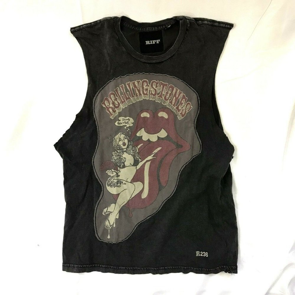 Riff Stars Rolling Stones Medium cutoff shirt - Black Label